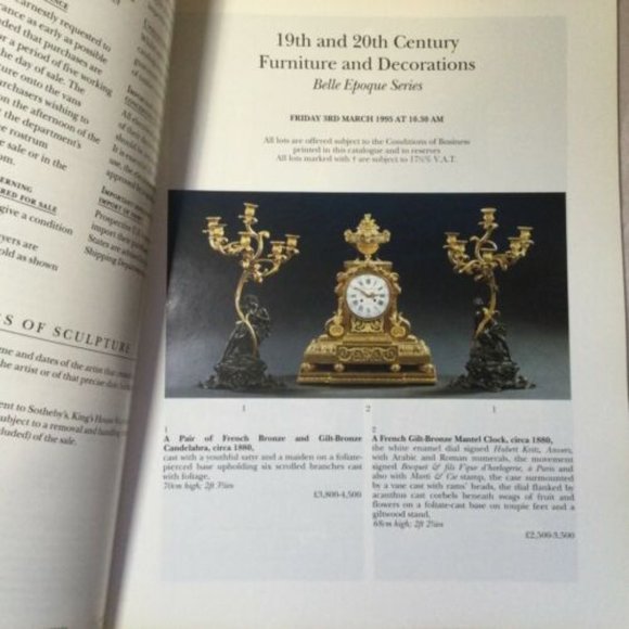 Sotheby's London Catalogue 1995 19th and 20th Century Furniture and Decorations - Picture 11 of 12